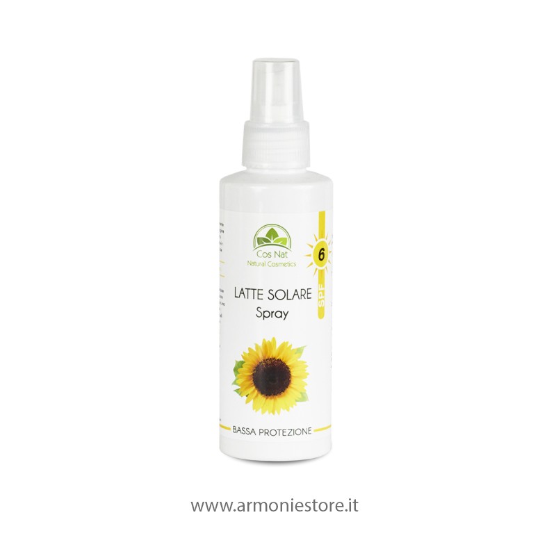 Latte solare spray bassa protezione SPF 6